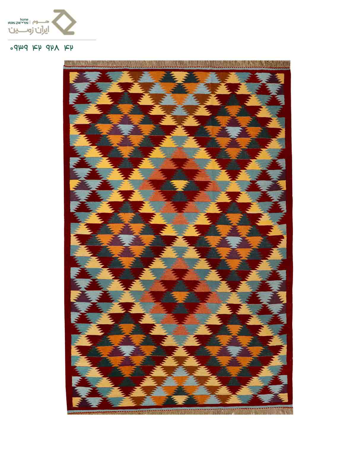 گلیم دستبافت 6 متری 197×298 قشقایی کد 040441