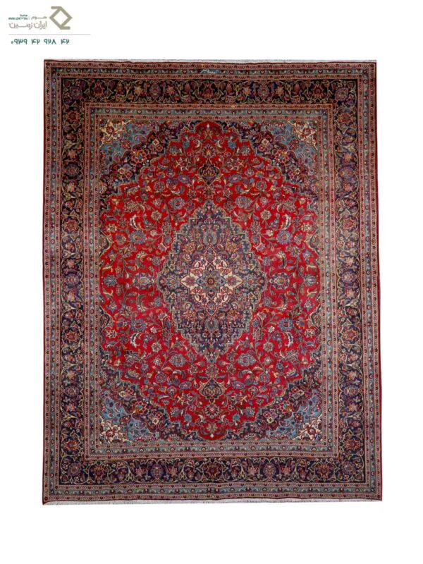 فرش دستبافت دوبَر 12 متری ابعاد 290×378 مشهد کد 040419